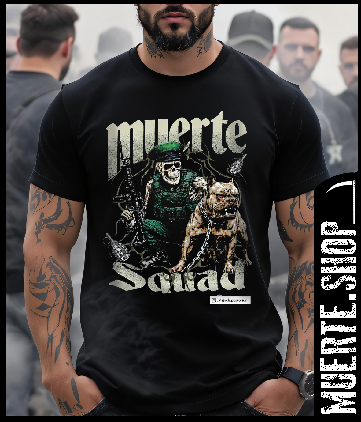 Черна тениска MUERTE.. Черна тениска MUERTE..